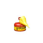 Justrite Type I Steel Safety Can For Flammables - Funnel 11202Y - 1 Gallon - S/S Flame Arrester - S/C Lid - Red - 7110110