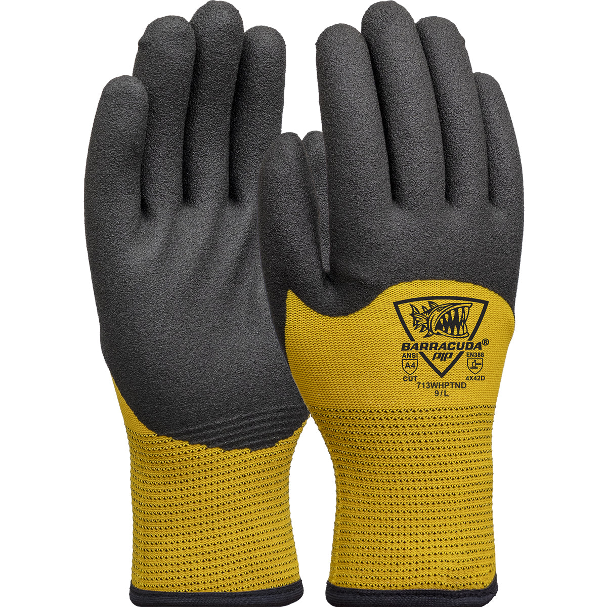 PIP Barracuda 3/4 Palm PVC Foam Seamless Knit - Cut Level A4 Winter Glove - 713WHPTND