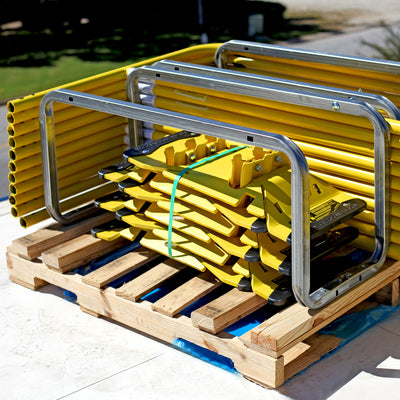 Tie Down Yellow Stack Pallet Kit - 11 10 ft. Guardrails & 12 UCC Bases - 71762