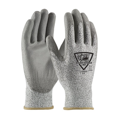 Barracuda Seamless Knit Polykor Blended Glove w/Polyurethane Coated Flat Grip on Palm & Fingers - Salt Pepper - 1/DZ - 719DGU