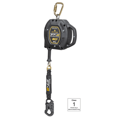FallTech FT-R Arc-Flash Class 1 SRL - 30' Technora Rope - Dielectric Snap Hook - 721530TD1