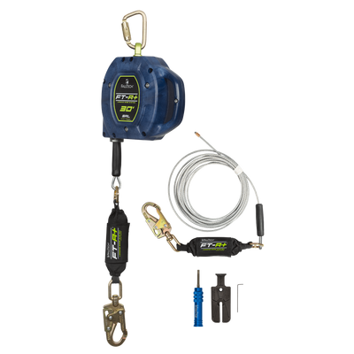 FallTech FT-R+ 30' SRL Kit Including 30' Class 2 Leading Edge SRL, Replacement Cable Kit and Tools - 721730LEKIT