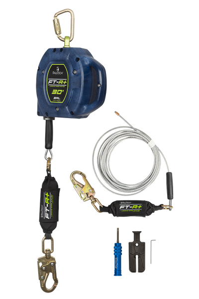 FallTech FT-R+ 30' SRL Kit Including 30' Class 2 Leading Edge SRL, Replacement Cable Kit and Tools - 721730LEKIT