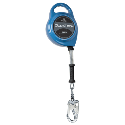 FallTech DuraTech SRL with 20' Stainless Steel Cable and Lifeline Connector and Side-payout Aluminum Housing - 7227CSS