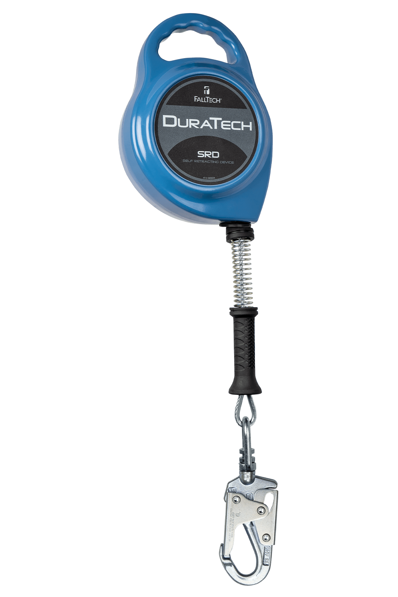 FallTech DuraTech SRL with 20' Stainless Steel Cable and Lifeline Connector and Side-payout Aluminum Housing - 7227CSS