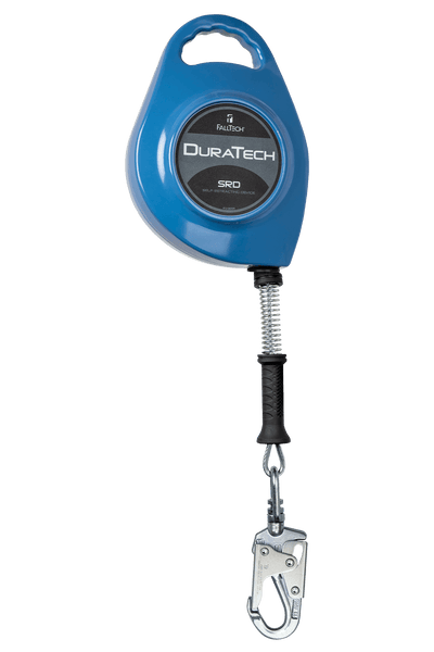FallTech DuraTech SRL with 30' Stainless Steel Cable and Lifeline Connector and Side-payout Aluminum Housing - 7232CSS