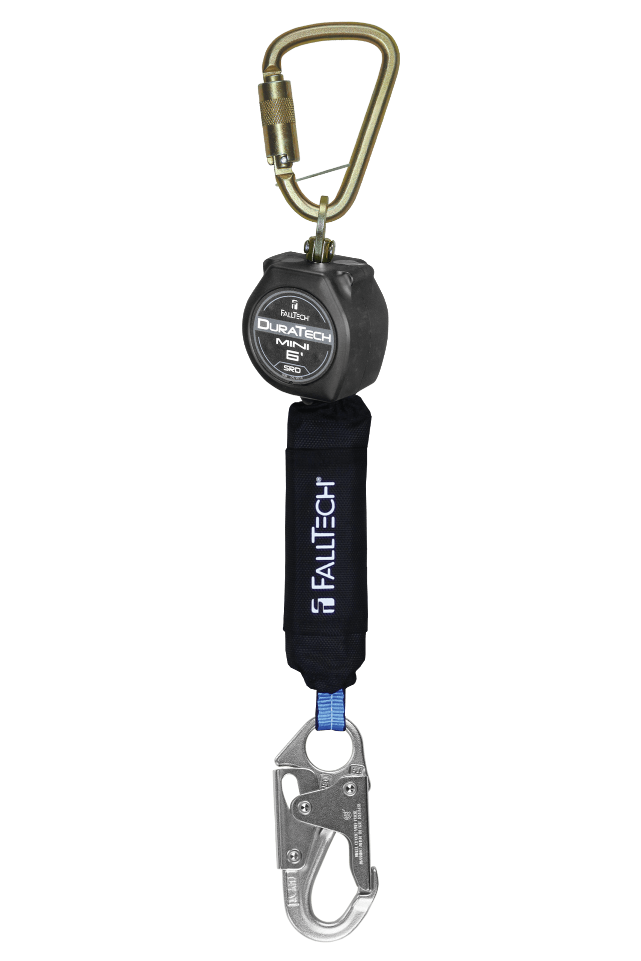 FallTech 6' Mini Personal SRL with Steel Snap Hook Includes Steel Dorsal Connecting Carabiner - 72706SB1