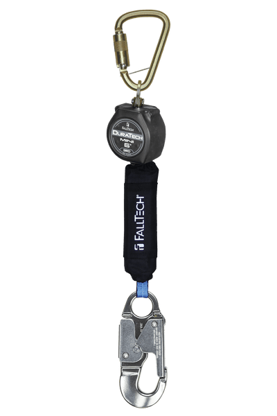 FallTech 6' Mini Personal SRL with Aluminum Snap Hook Includes Steel Dorsal Connecting Carabiner - 72706SB4