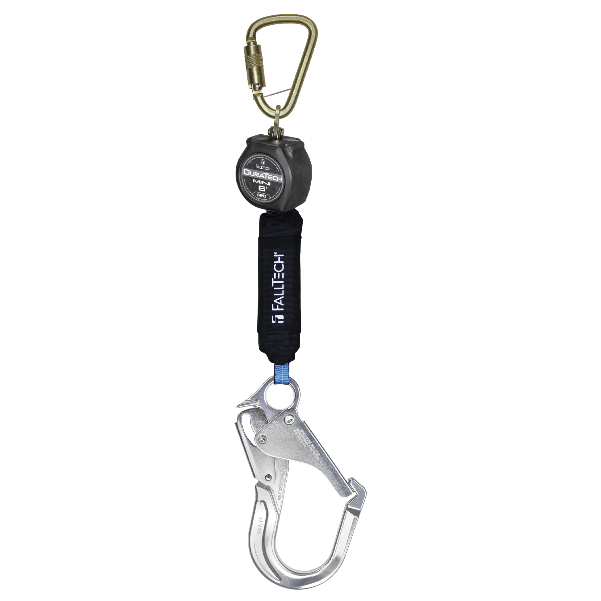 FallTech 6' Mini Personal SRL with Aluminum Rebar Hook Includes Steel Dorsal Connecting Carabiner - 72706SB5