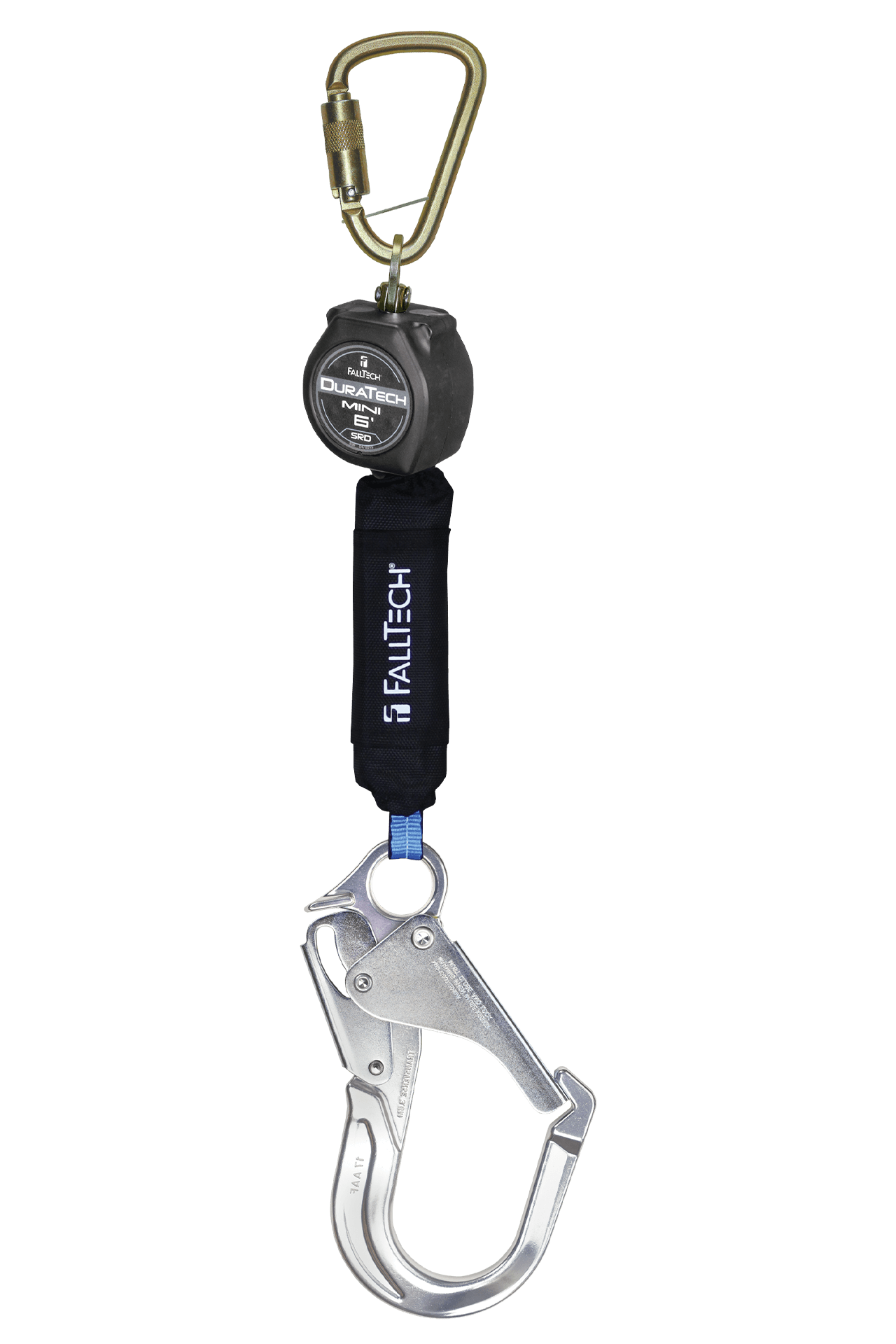 FallTech 6' Mini Personal SRL with Aluminum Rebar Hook Includes Steel Dorsal Connecting Carabiner - 72706SB5