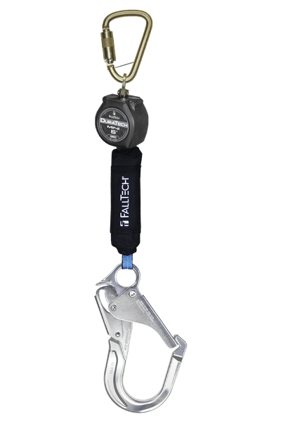 FallTech 6' Mini Personal SRL with Aluminum Rebar Hook Includes Steel Dorsal Connecting Carabiner - 72706SB5