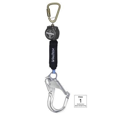 FallTech 6' Mini Personal SRL with Aluminum Rebar Hook Includes Steel Dorsal Connecting Carabiner - 72706SB5