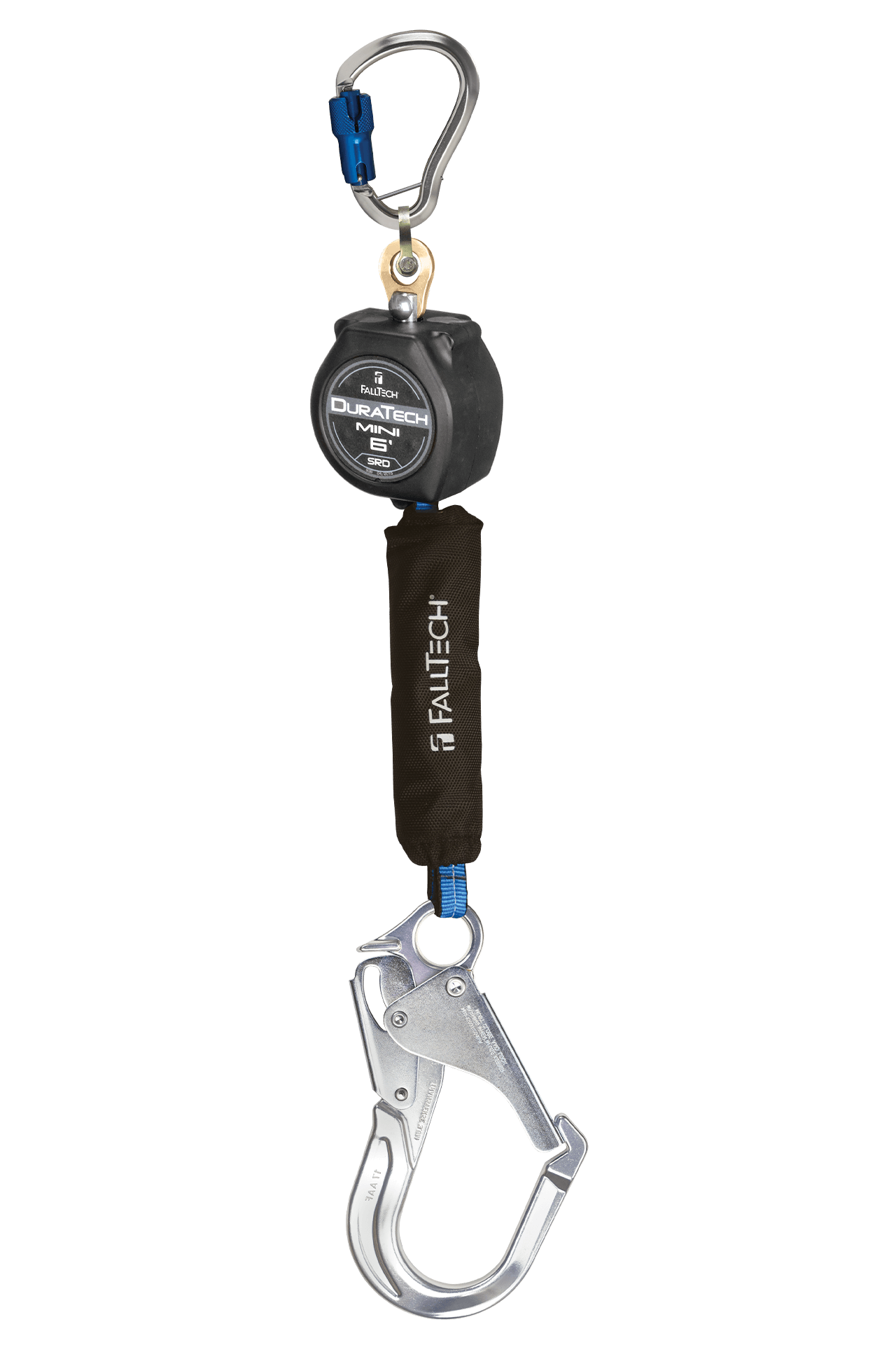 FallTech 6' Mini Personal SRL with Aluminum Rebar Hook Includes Aluminum Dorsal Connecting Carabiner - 72706SG5