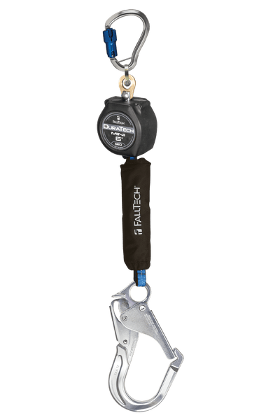 FallTech 6' Mini Personal SRL with Aluminum Rebar Hook Includes Aluminum Dorsal Connecting Carabiner - 72706SG5