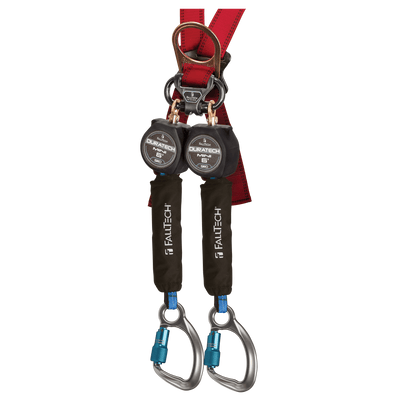 FallTech 6' Mini Twin-Leg Personal SRL with Aluminum Carabiners Includes Steel Dorsal Connecting Carabiner - 72706TB6