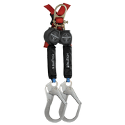 FallTech 6' Mini Twin-Leg Personal SRL with Steel Rebar Hooks Includes Triple-Lock Steel Dorsal Connector - 72706TH3