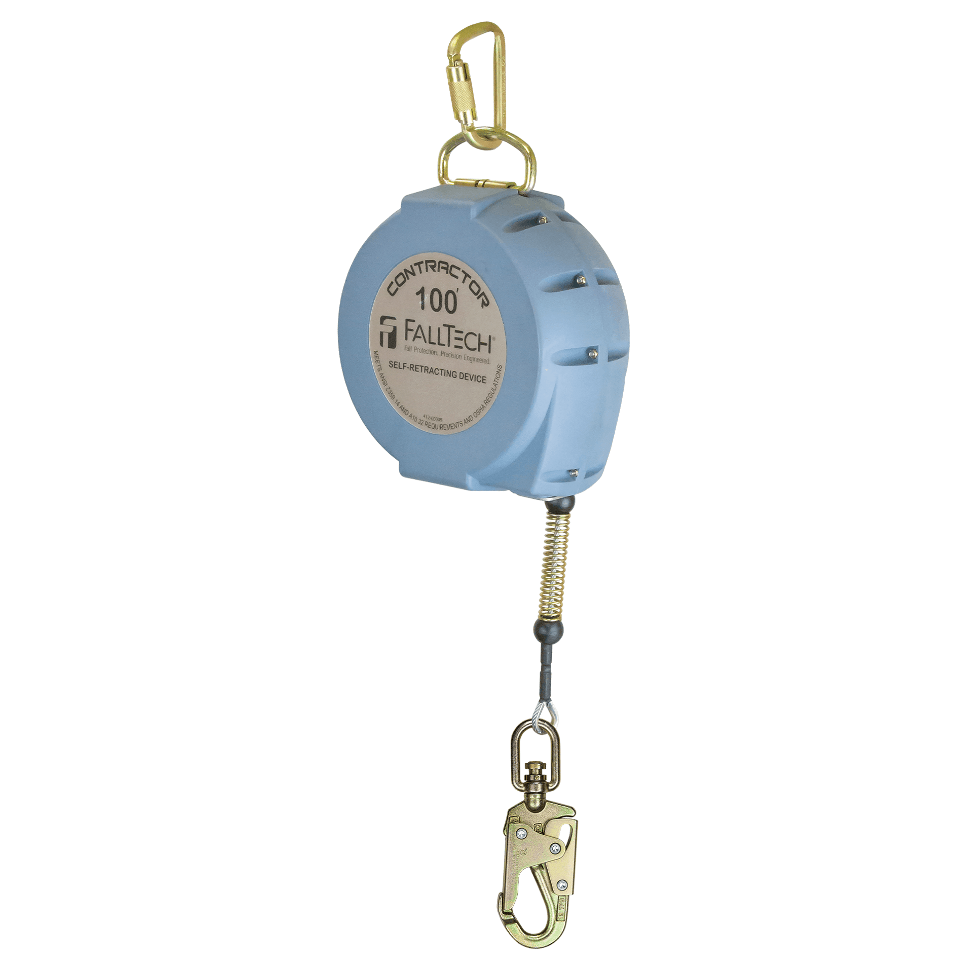 FallTech Contractor SRL with 100' Galvanized Cable and Anchorage Carabiner - 7276100