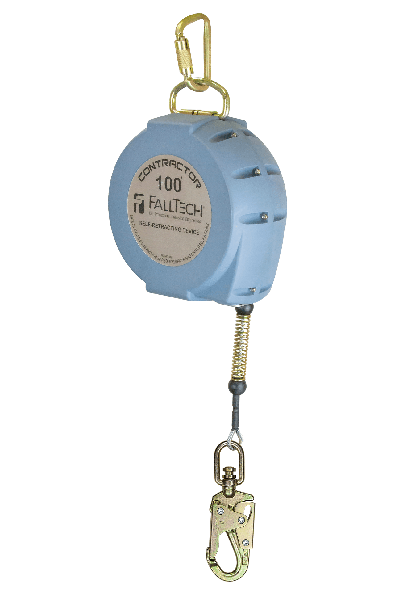 FallTech Contractor SRL with 100' Galvanized Cable and Anchorage Carabiner - 7276100