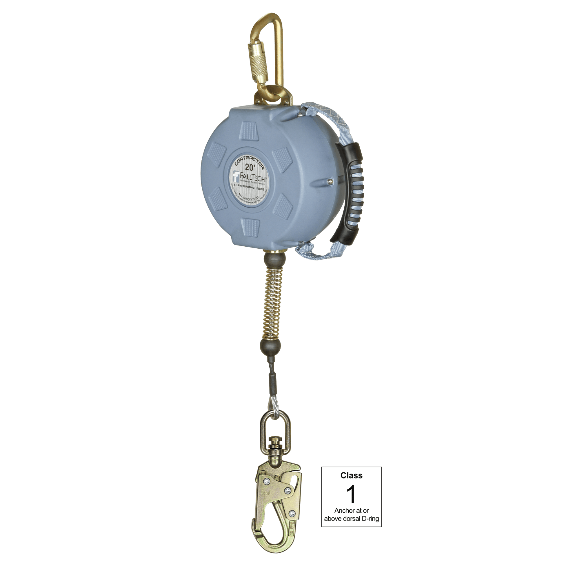 FallTech Contractor SRL with 20' Galvanized Cable and Anchorage Carabiner - 727620