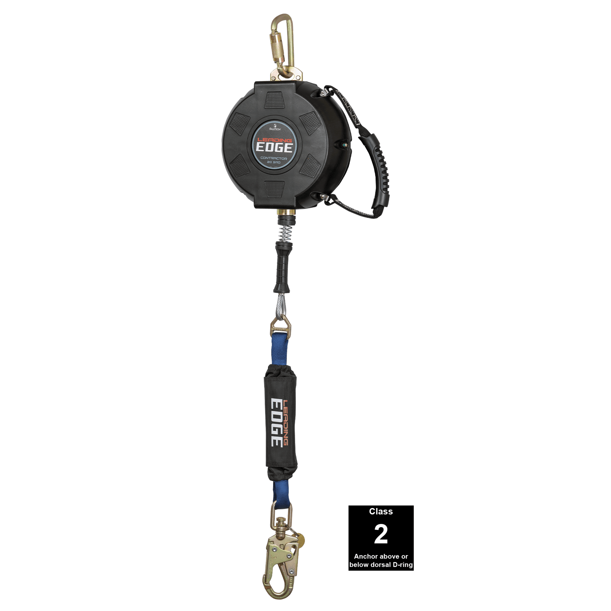 FallTech Contractor Leading Edge SRL with 20' Galvanized Steel Cable and Anchorage Carabiner - 727620LE