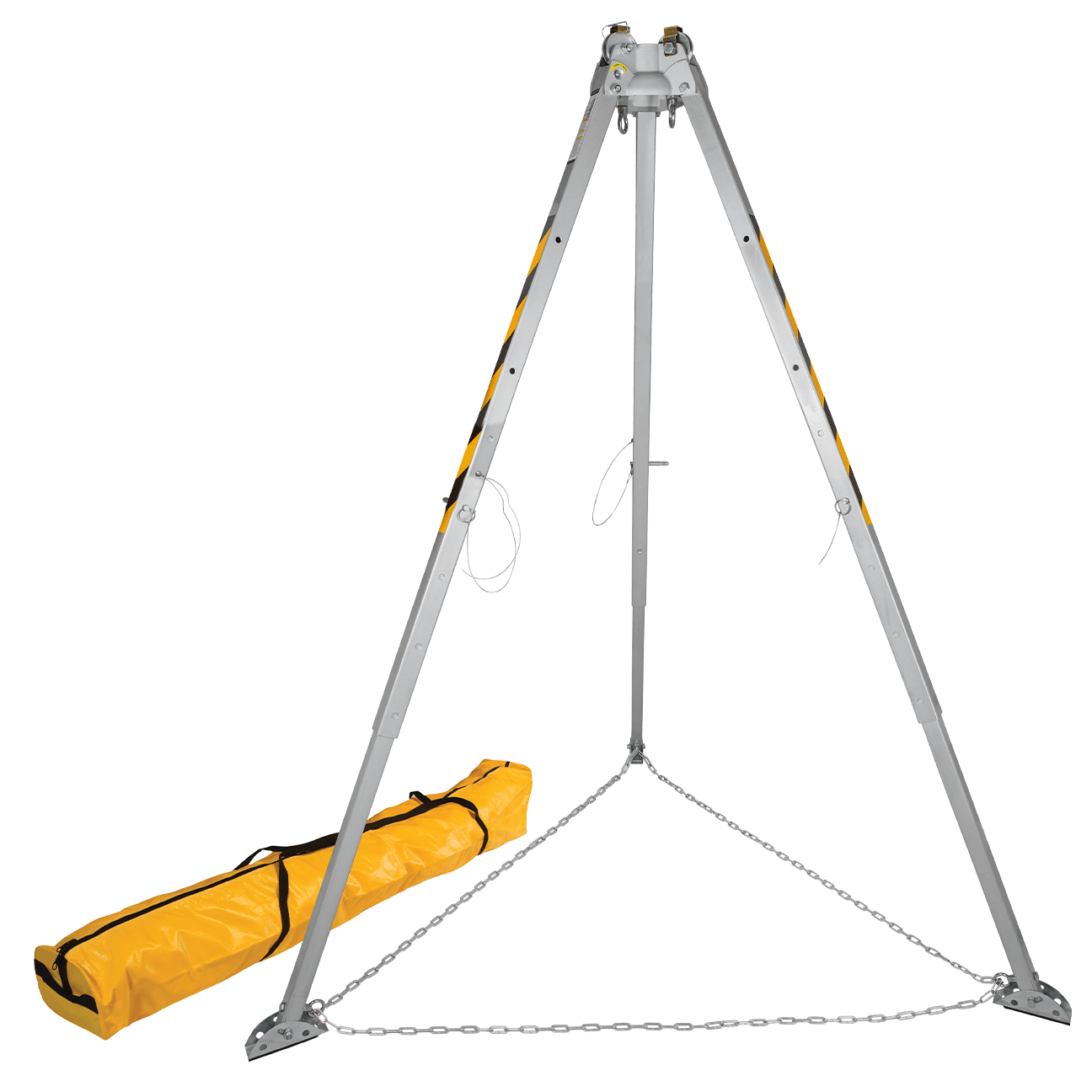 FallTech Confined Space Tripod 5' - 8' Adjustable w/Storage Bag - Technora Rope - 7276T