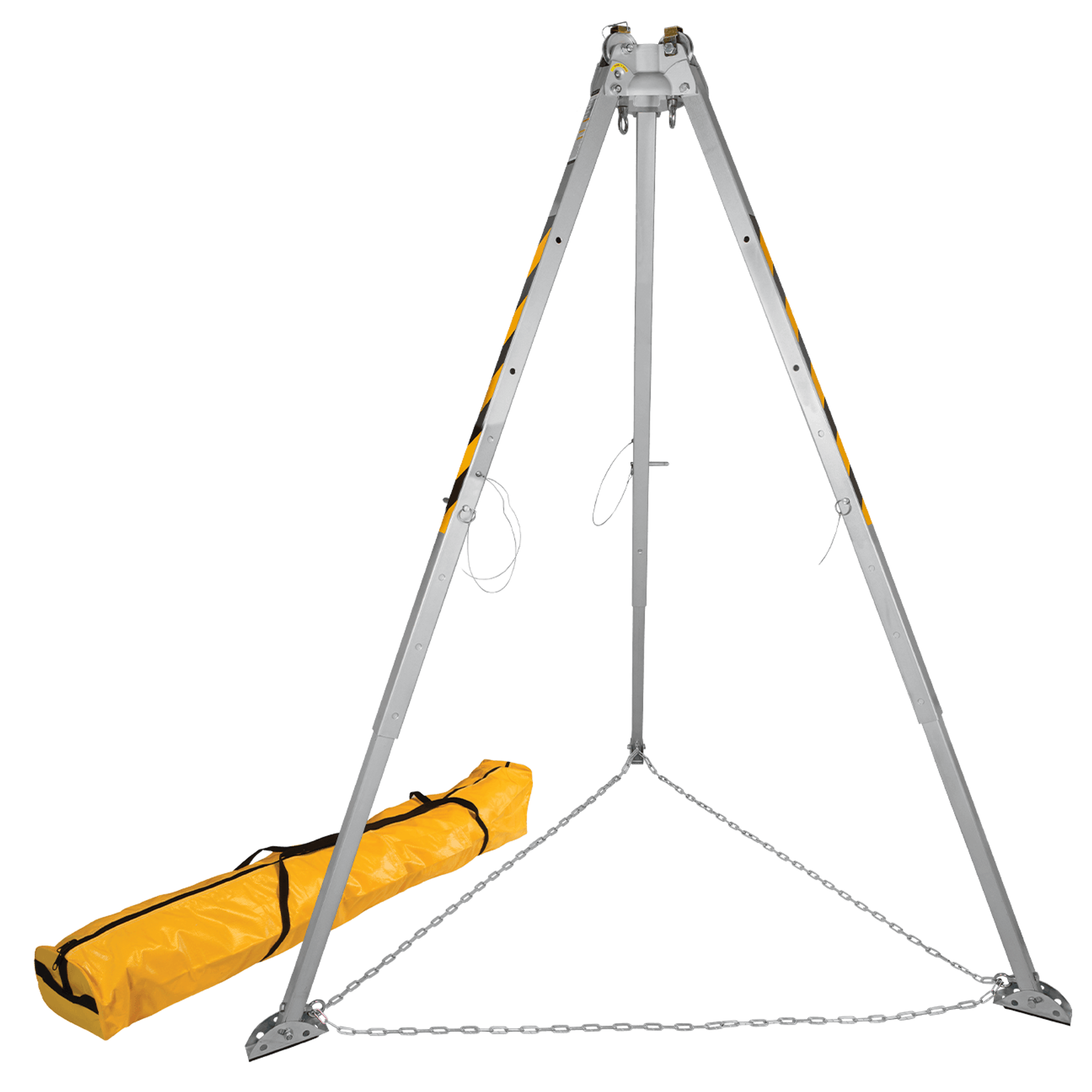 FallTech Confined Space Tripod 5' - 8' Adjustable w/Storage Bag - Technora Rope - 7276T