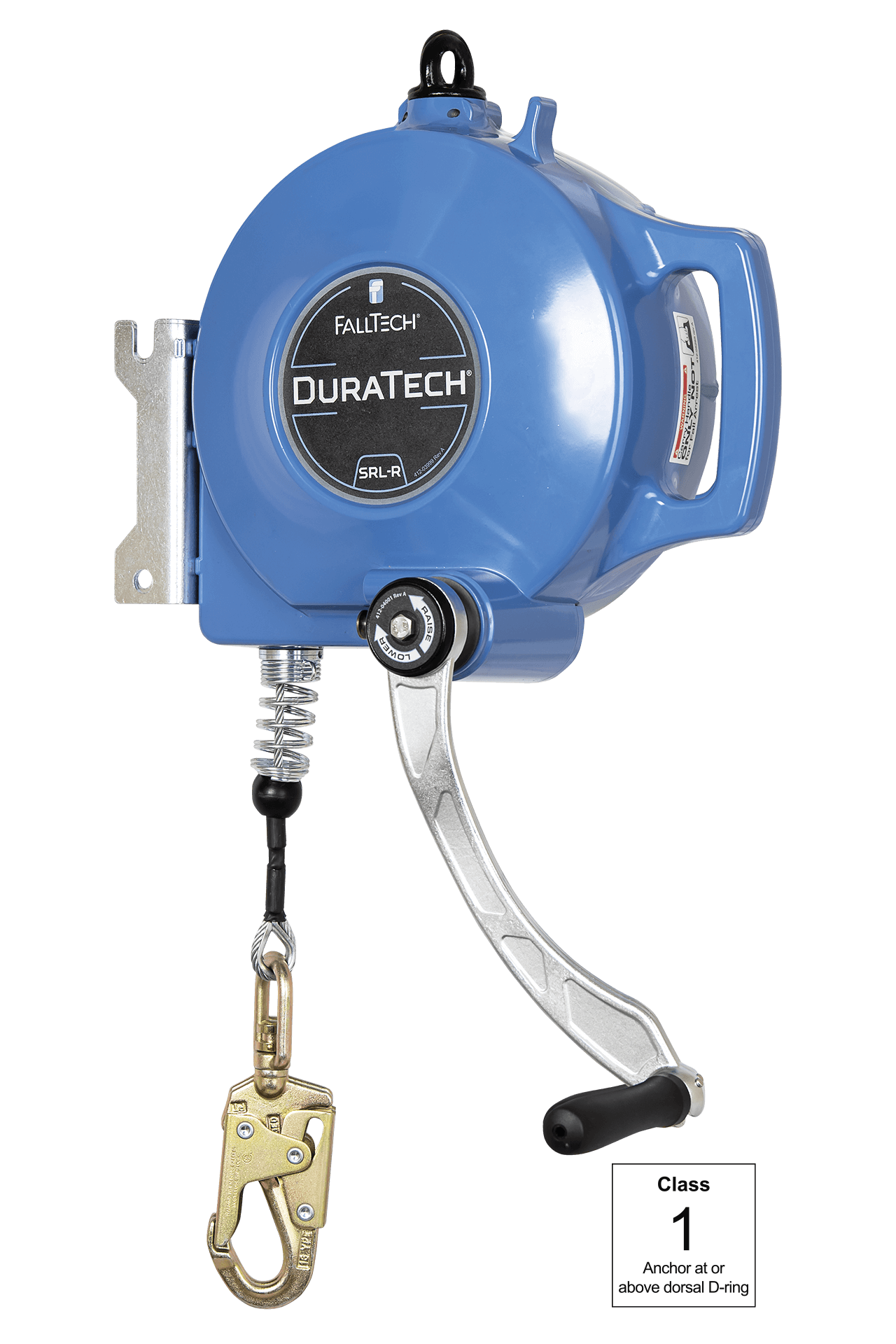 FallTech DuraTech 3-way Class 1 SRL-R with 120' Galvanized Steel Cable for Tripods and Davits - 7278