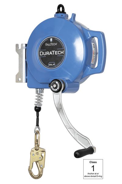 FallTech DuraTech 3-way Class 1 SRL-R with 120' Galvanized Steel Cable for Tripods and Davits - 7278