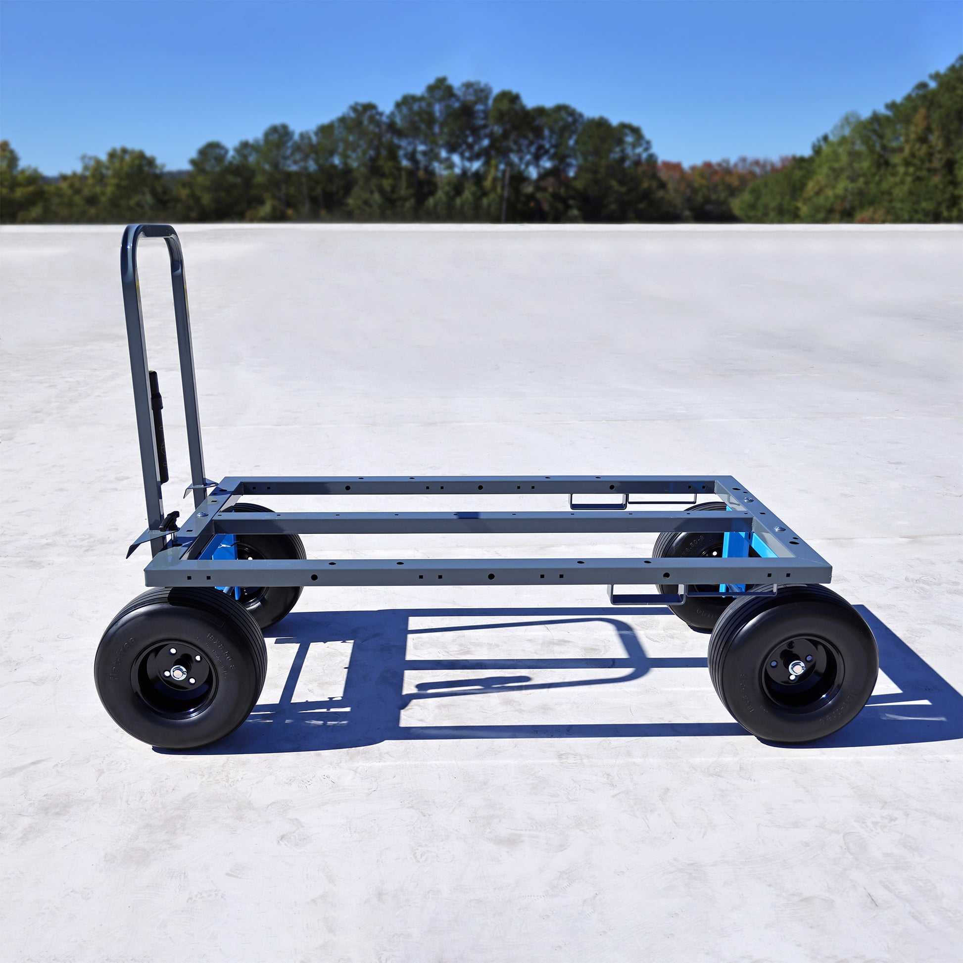 Tie Down Standard Materials Cart, 2,000 lb Capacity, Grey/Blue - 72827