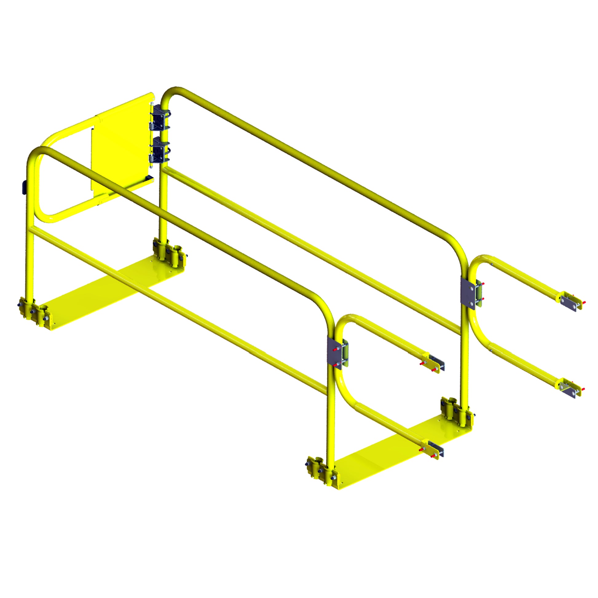 Tie Down Ladder Guardrail Corral, 7.5 ft., Yellow - 72883