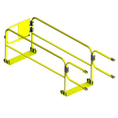 Tie Down Ladder Guardrail Corral, 7.5 ft., Yellow - 72883