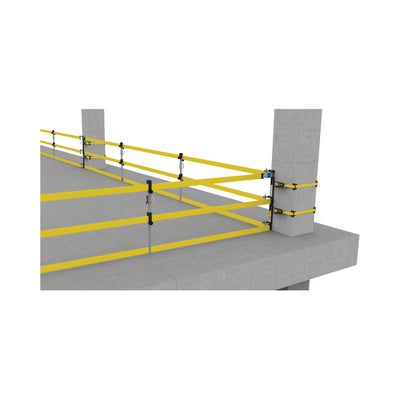 Tie Down WebRail 30 ft Kit, Portable Fall Arrest and Tensioned Guardrail System - 72893