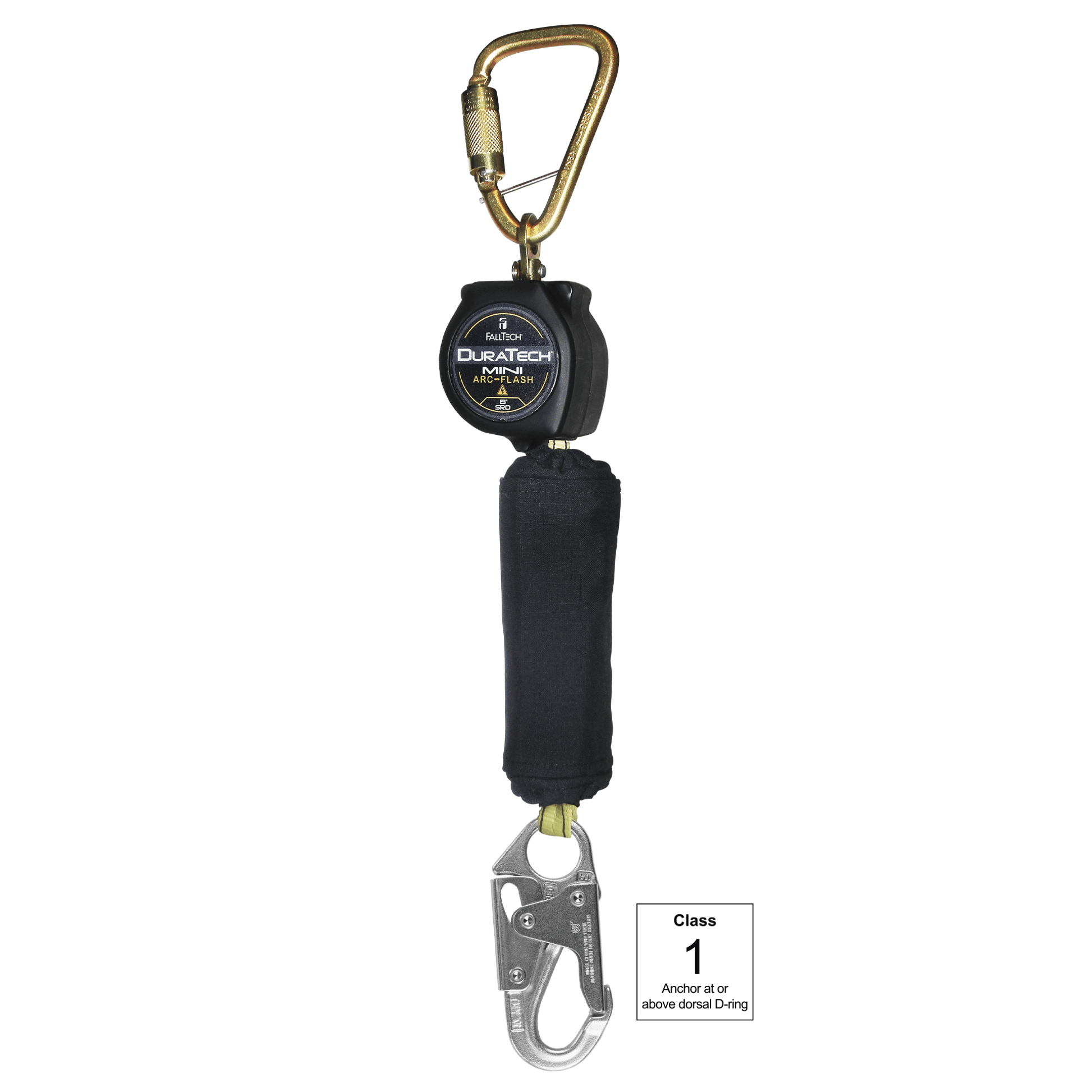 FallTech 6' Arc Flash Mini Personal SRL with Steel Snap Hook Includes Steel Dorsal Connecting Carabiner - 72906SC1