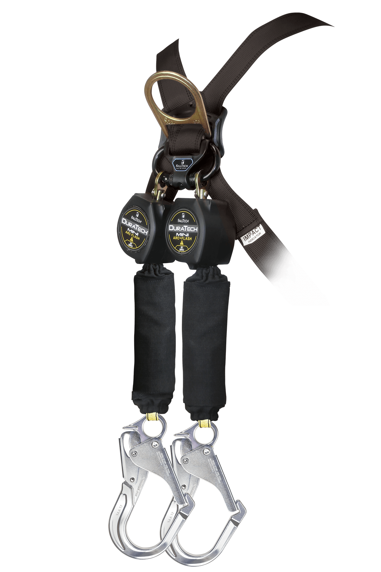 FallTech 6' Arc Flash Mini Personal SRL with Aluminum Rebar Hooks Includes Steel Dorsal Connecting Carabiner - 72906TB5