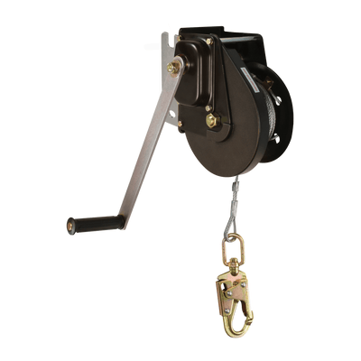 FallTech 60' Materials Winch for Tripods and Davits with Galvanized Steel Cable - 7293M