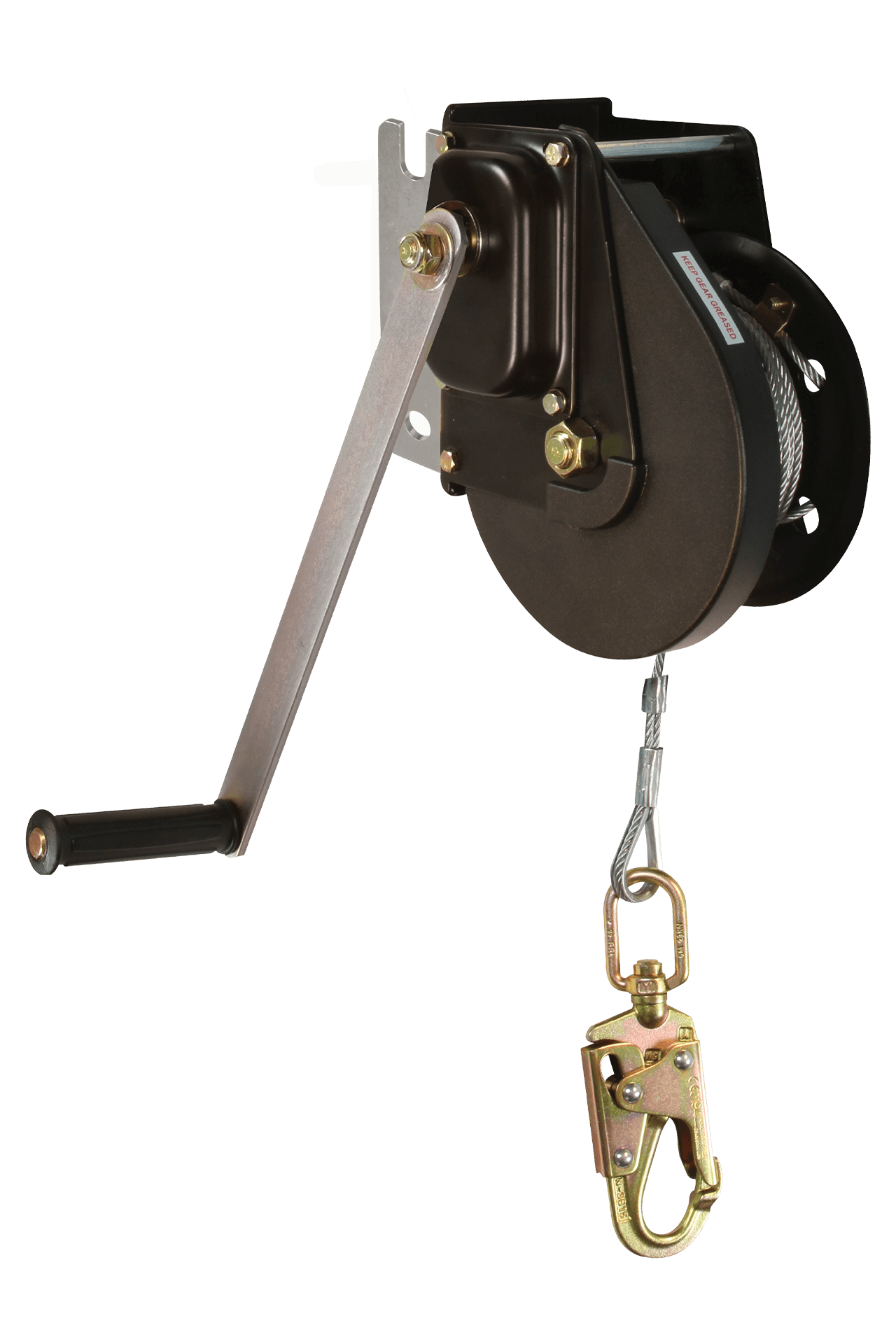 FallTech 60' Materials Winch for Tripods and Davits with Galvanized Steel Cable - 7293M