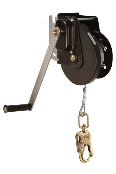 FallTech 60' Materials Winch for Tripods and Davits with Galvanized Steel Cable - 7293M