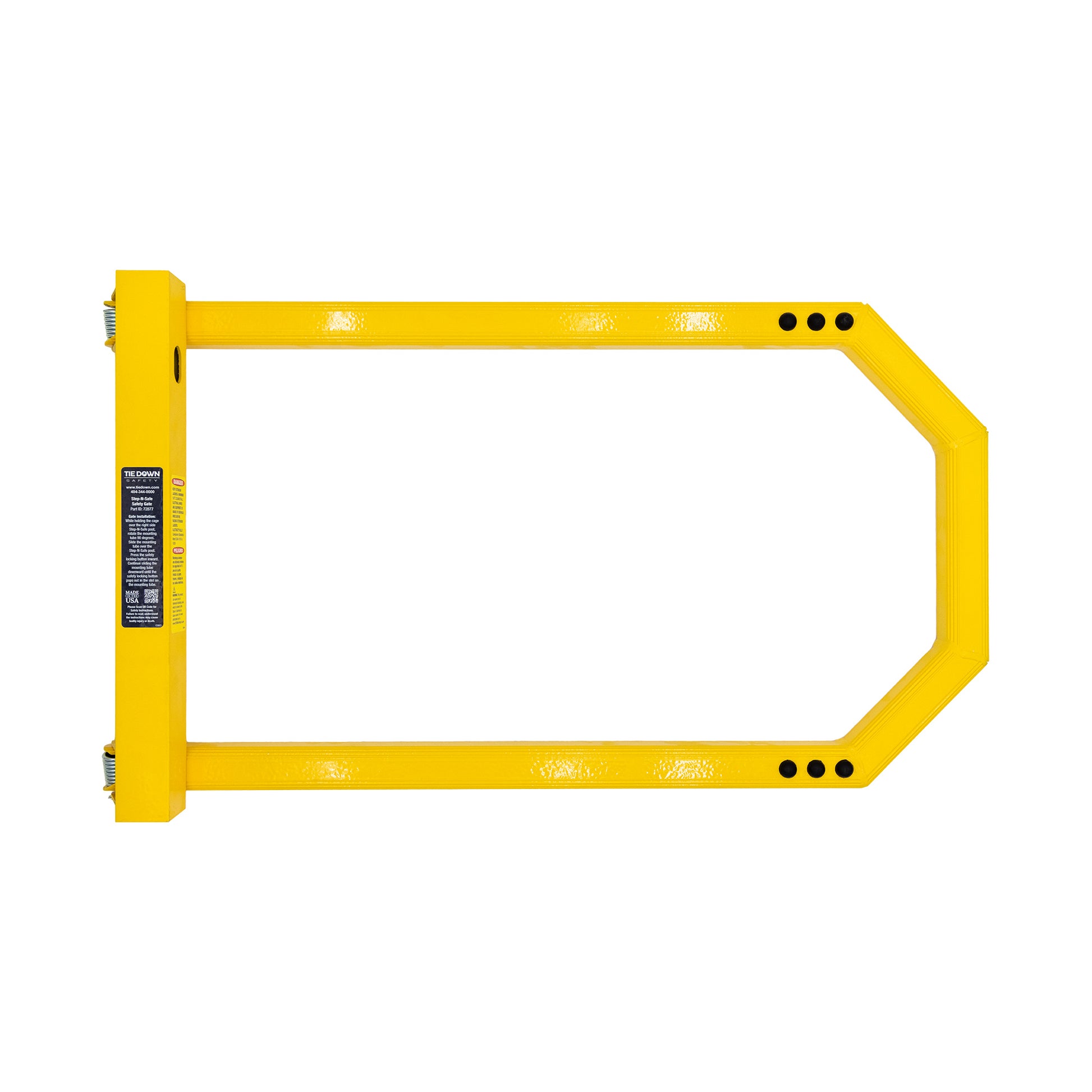 Tie Down Step-N-Safe Ladder Walk-Thru Self-Closing Gate Assembly, Yellow - 72941