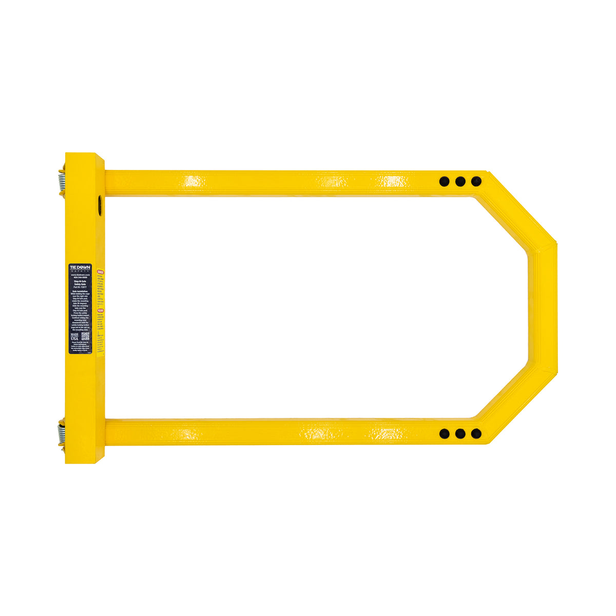 Tie Down Step-N-Safe Ladder Walk-Thru Self-Closing Gate Assembly, Yellow - 72941