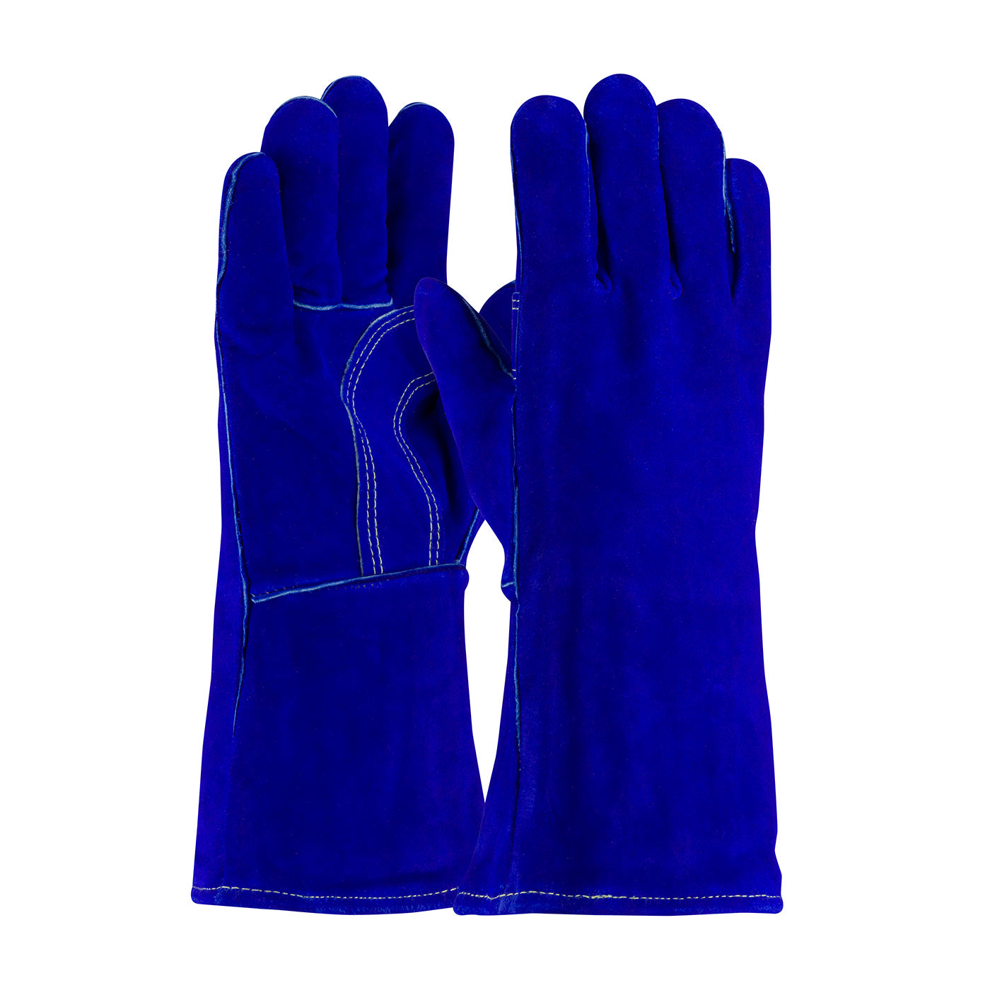 PIP Economy Grade Split Cowhide Leather Welder's Glove w/Cotton/Foam Lining & Aramid Stitching - Blue - 1/DZ - 330-PIP73-7018