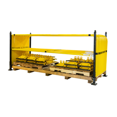 Tie Down Juggernaut Lite Guardrail Kit, Yellow, 20 x 10 ft. Rails & 21 Socket Bases - 73053Y
