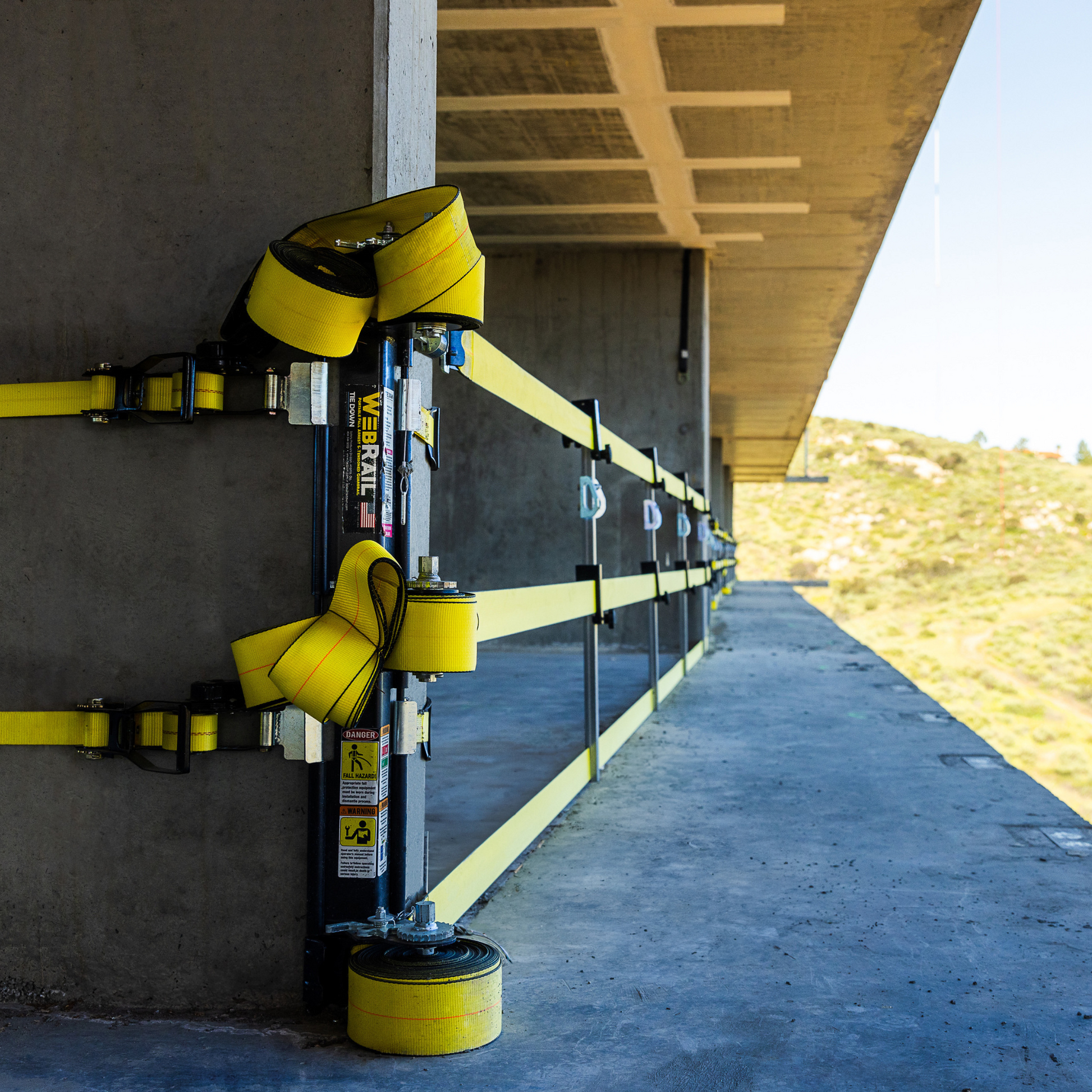 Tie Down WebRail 60 ft Kit, Portable Fall Arrest and Tensioned Guardrail System - 73073