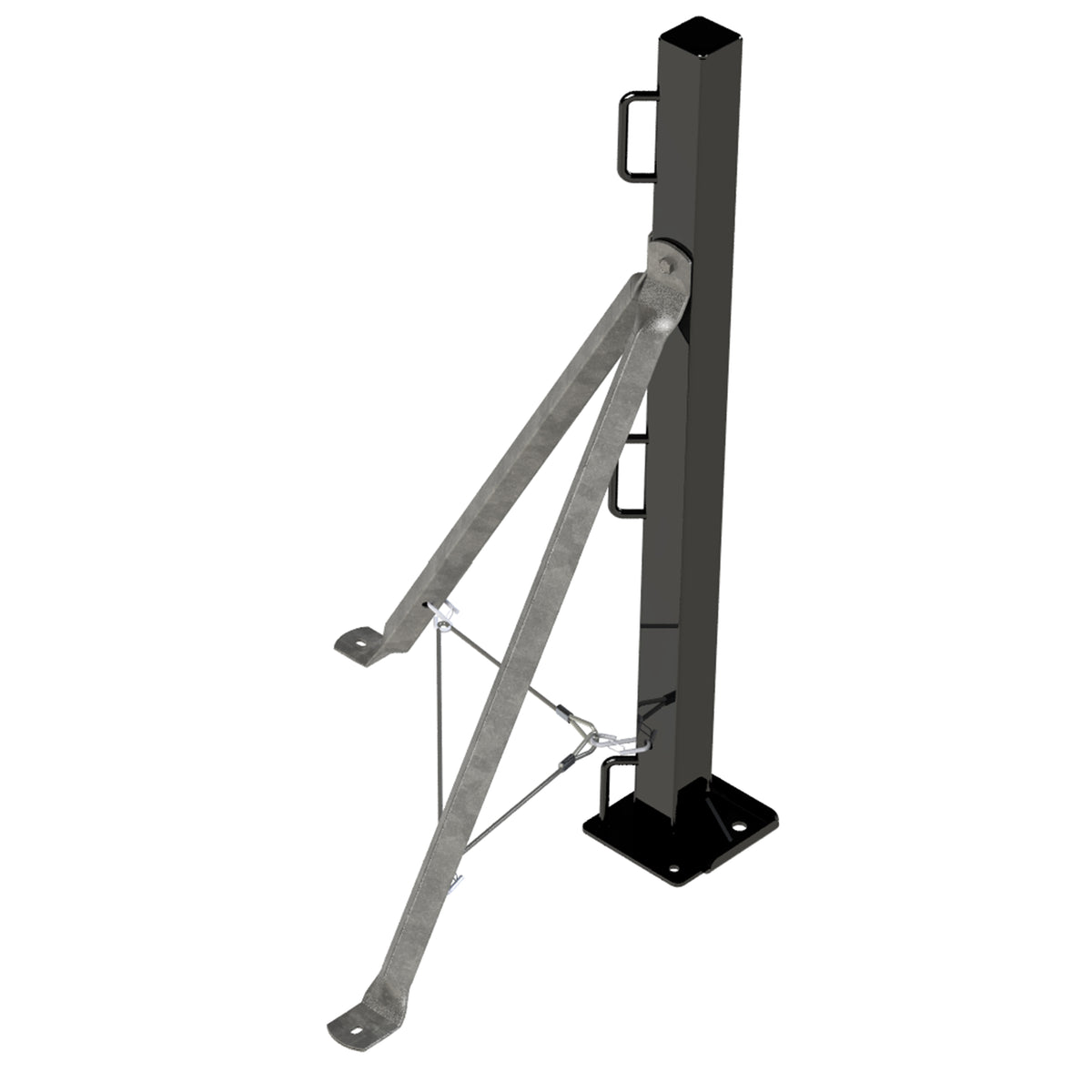 Tie Down WebRail Balcony Post, Black - 73075