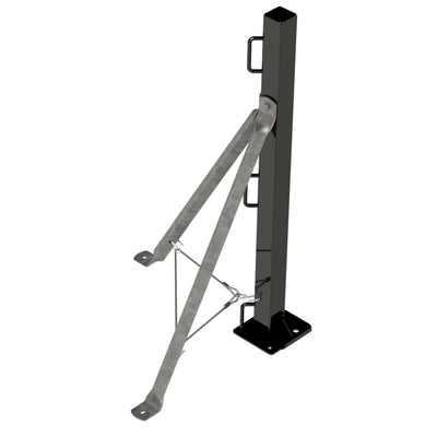 Tie Down WebRail Balcony Post, Black - 73075