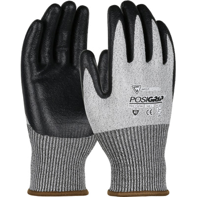G-Tek PosiGrip Seamless Knit PolyKor Blended Glove w/Nitrile Coated Smooth Grip on Palm & Fingers - DISCONTINUED - Gray - 1/DZ - 730TBN