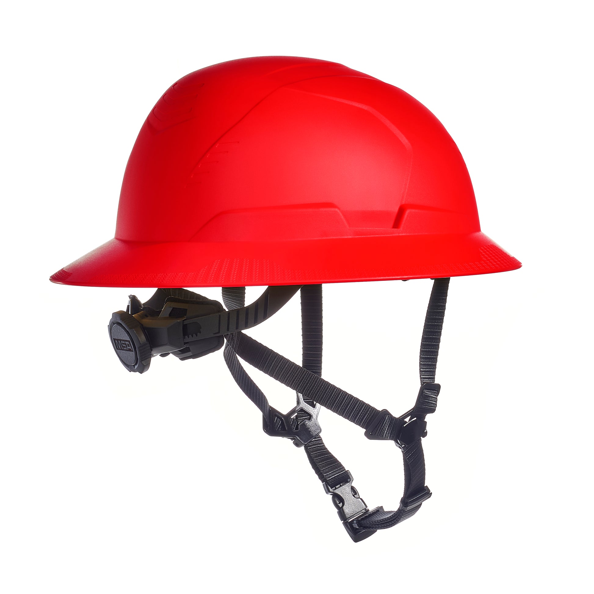 MSA V-Gard H2 Full Brim - Type II Class E Safety Helmet - Non-Vented - Red - 10250599