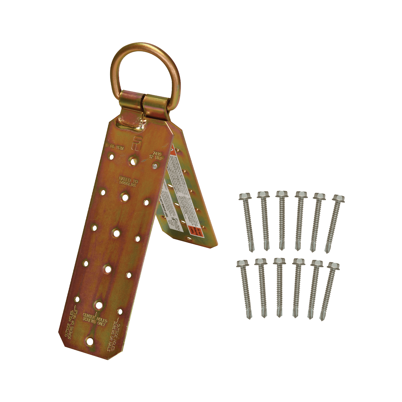 FallTech Hinged Reusable Anchor for Steel Deck and Metal Roofing - 7410M