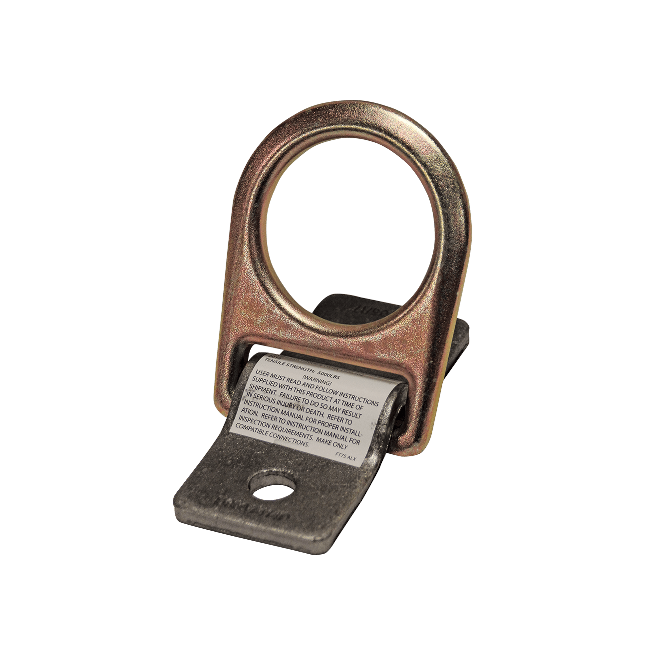 FallTech Weld-on D-ring Anchor with Unplated Installation Plate - 7414P