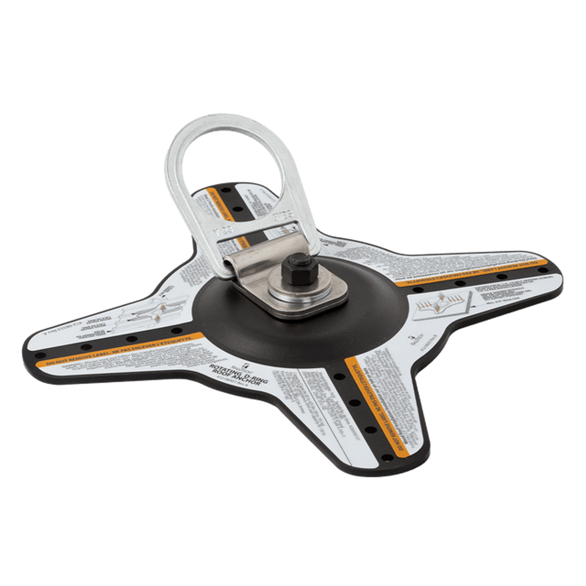 FallTech 360° Rotating D-Ring Roof Anchor w/Fastners - 7420