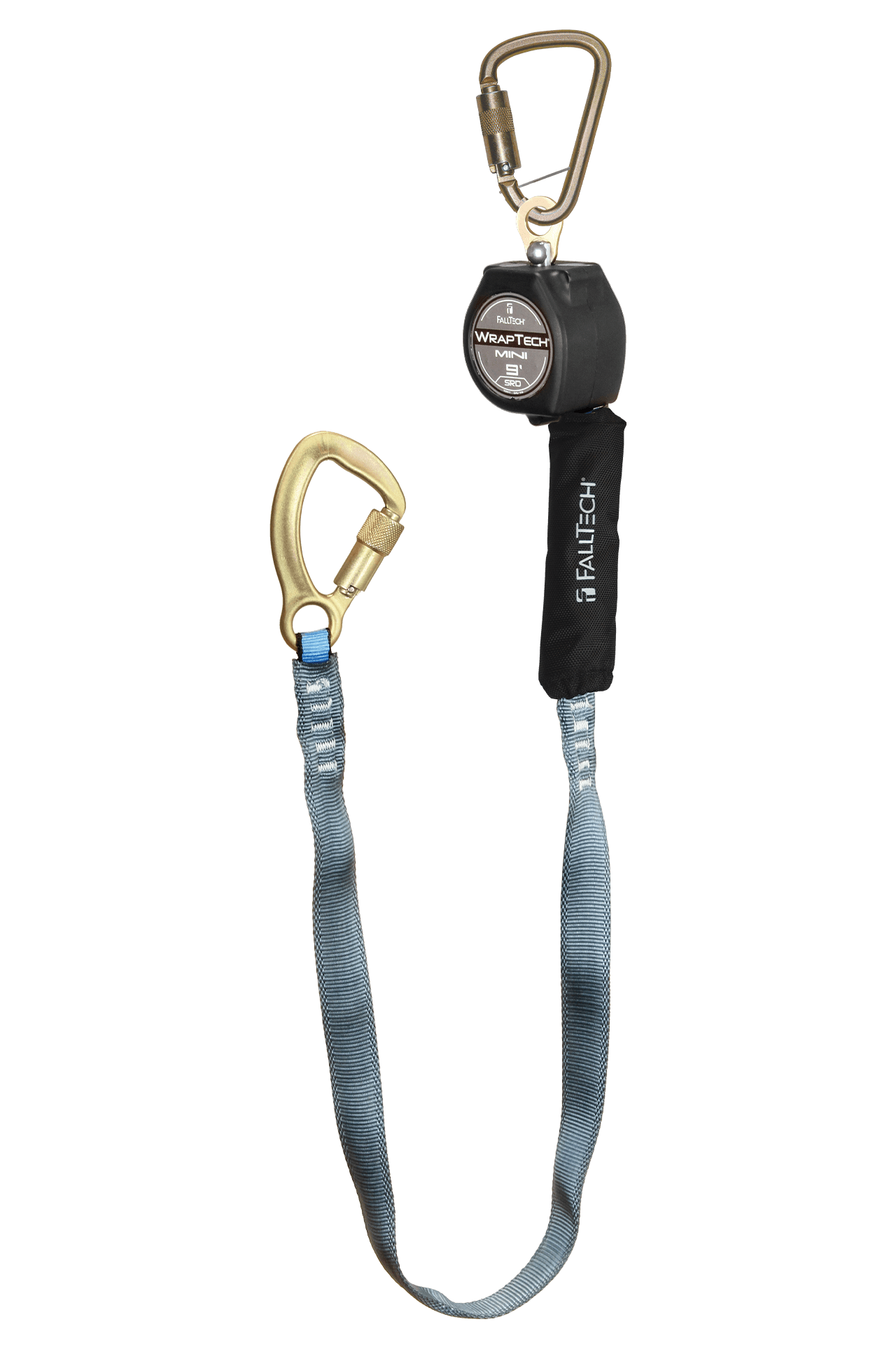 FallTech 9' WrapTech Mini Personal SRL with Steel 5k Carabiner Includes Steel Dorsal Connecting Carabiner - 74709SB8